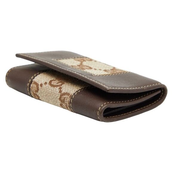 Gucci GG Canvas 6 Rows 124550 Brown Canvas Leather Women's Gucci - Picture 4 of 10